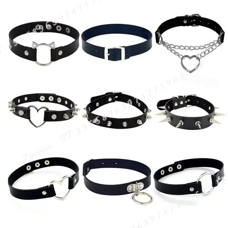 Harajuku Punk Rock Gothic Chok - Goth Punk Spike Choker recension och pris