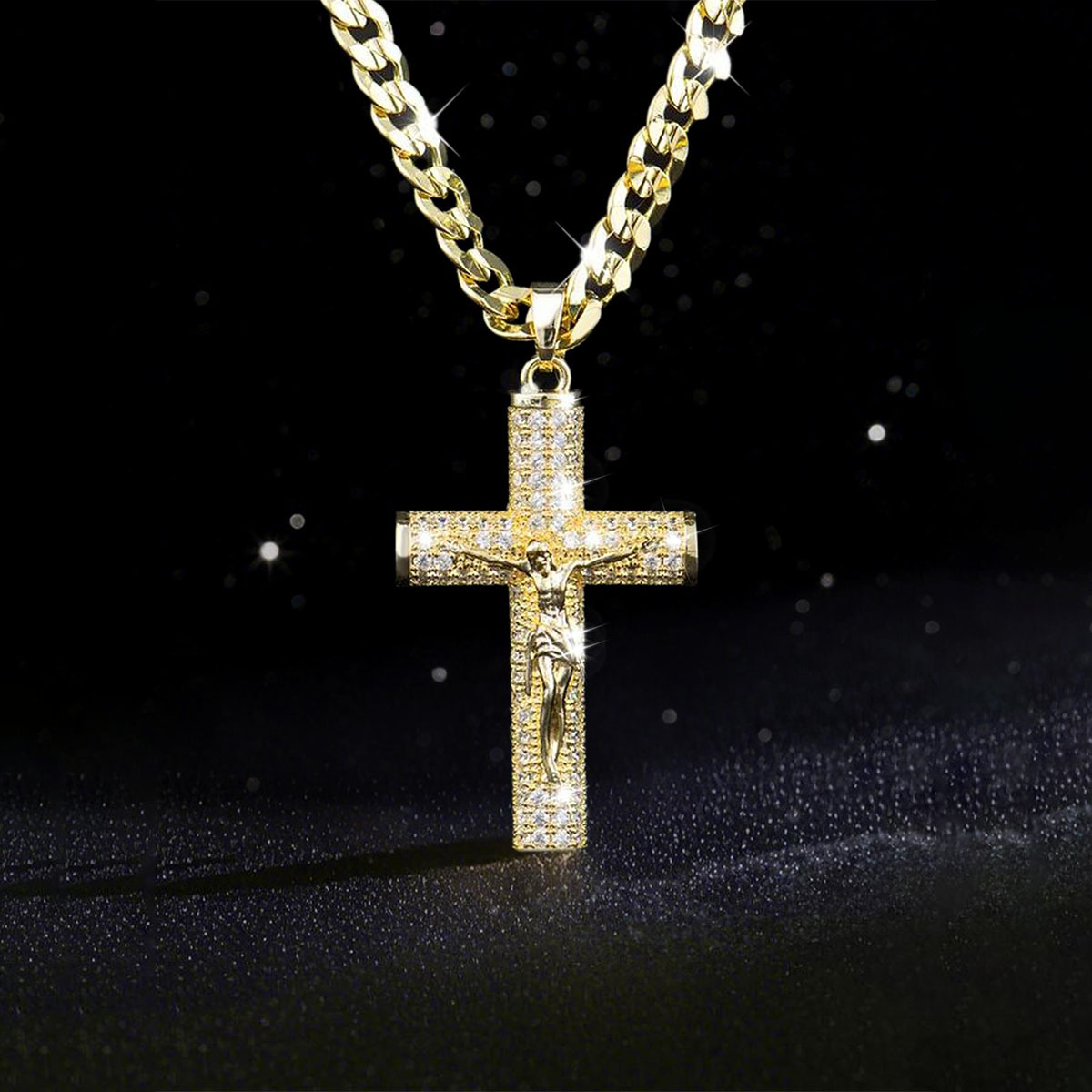 Gold-Plated Cross Necklace for - Cross Pendant Necklace Gold recension och pris
