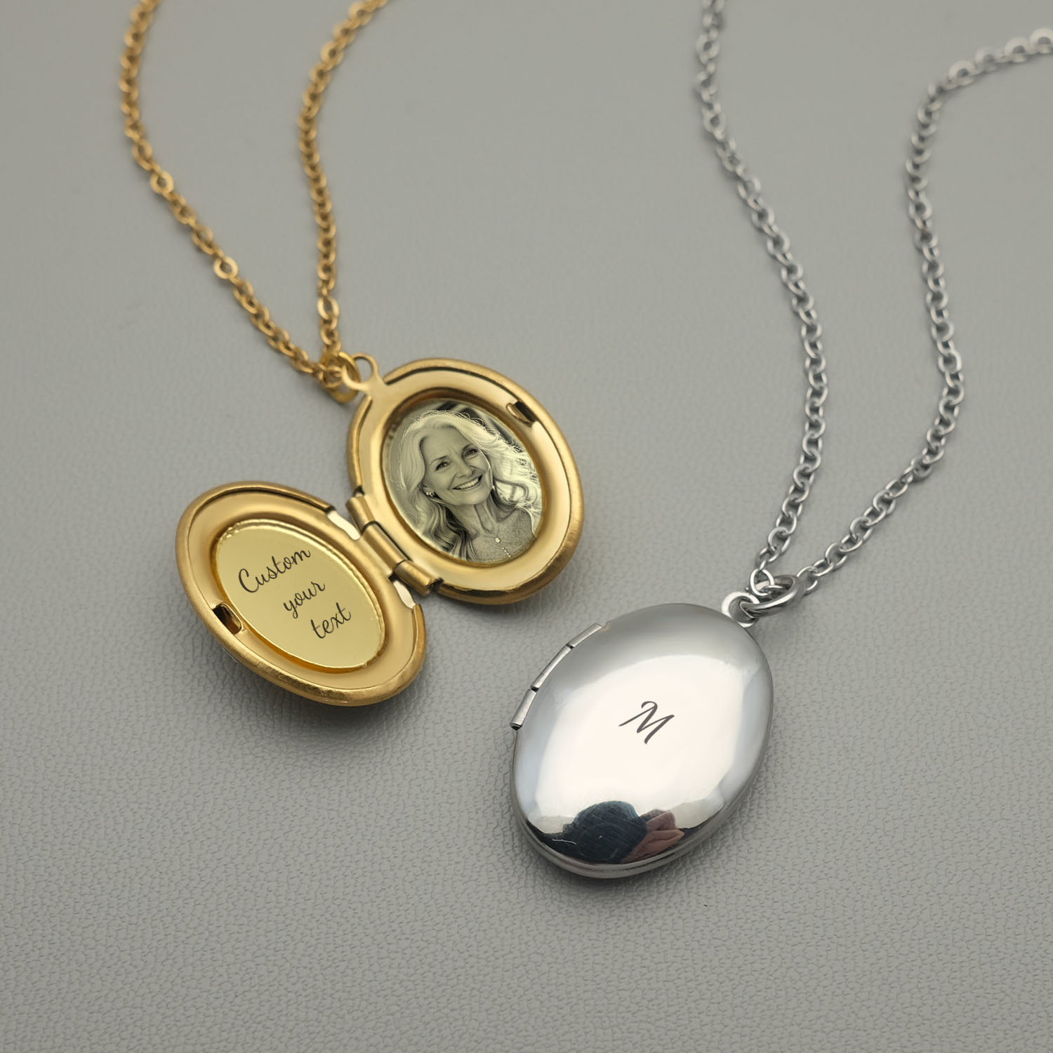 Personalized Locket Necklace C - Custom Name Necklace Stainless Steel recension och pris