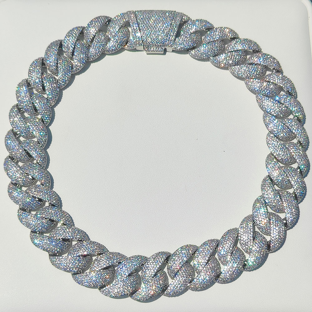 Luxury 24MM 6 Rows Cluster 5A  - Cuban Link Chain 12Mm recension och pris