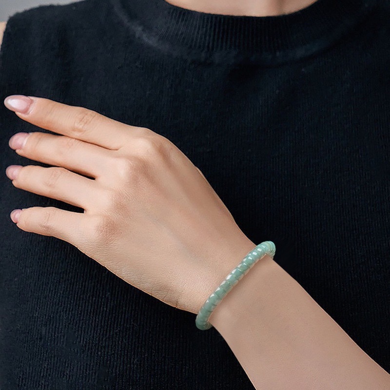 Natural Grade A Jadeite Blue W - Bracelets recension och pris