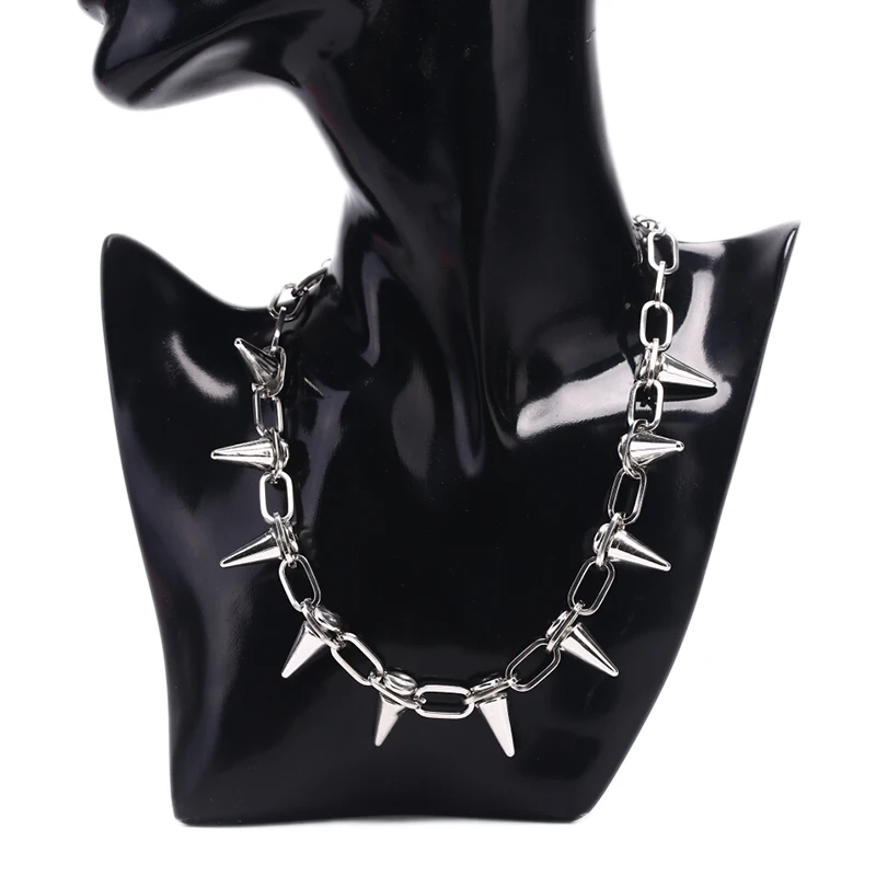 Goth Rock Biker Spike Rivet Co - Goth Punk Spike Choker recension och pris