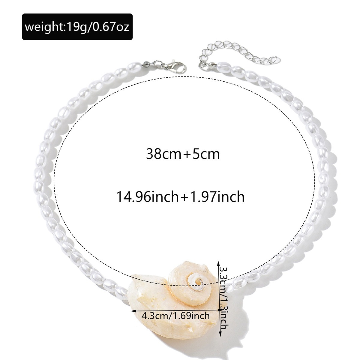 Vintage Bohemian Natural Conch - Pearl Choker Necklace Vintage recension och pris