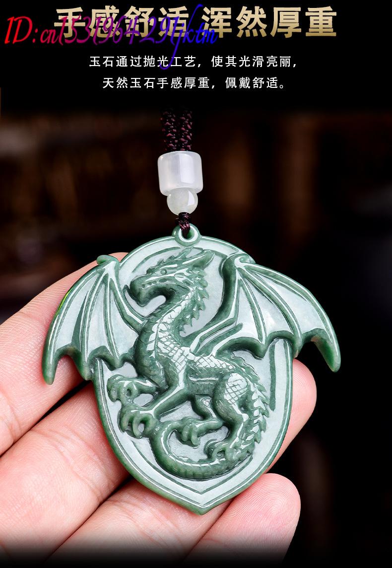 Natural Burmese Jadeite Dragon - Necklaces recension och pris