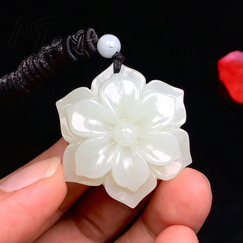 Natural Chinese White Jade Pen - Necklaces recension och pris